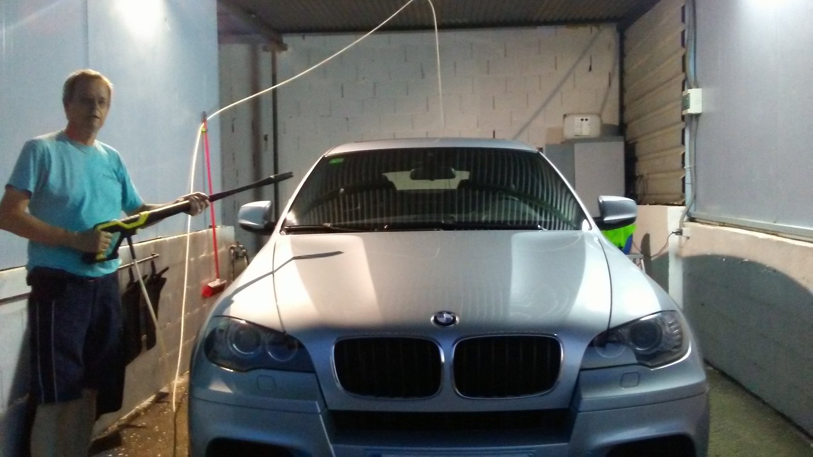 Here we are preparing a private vehicle for delivery with an exterior wash by hand.